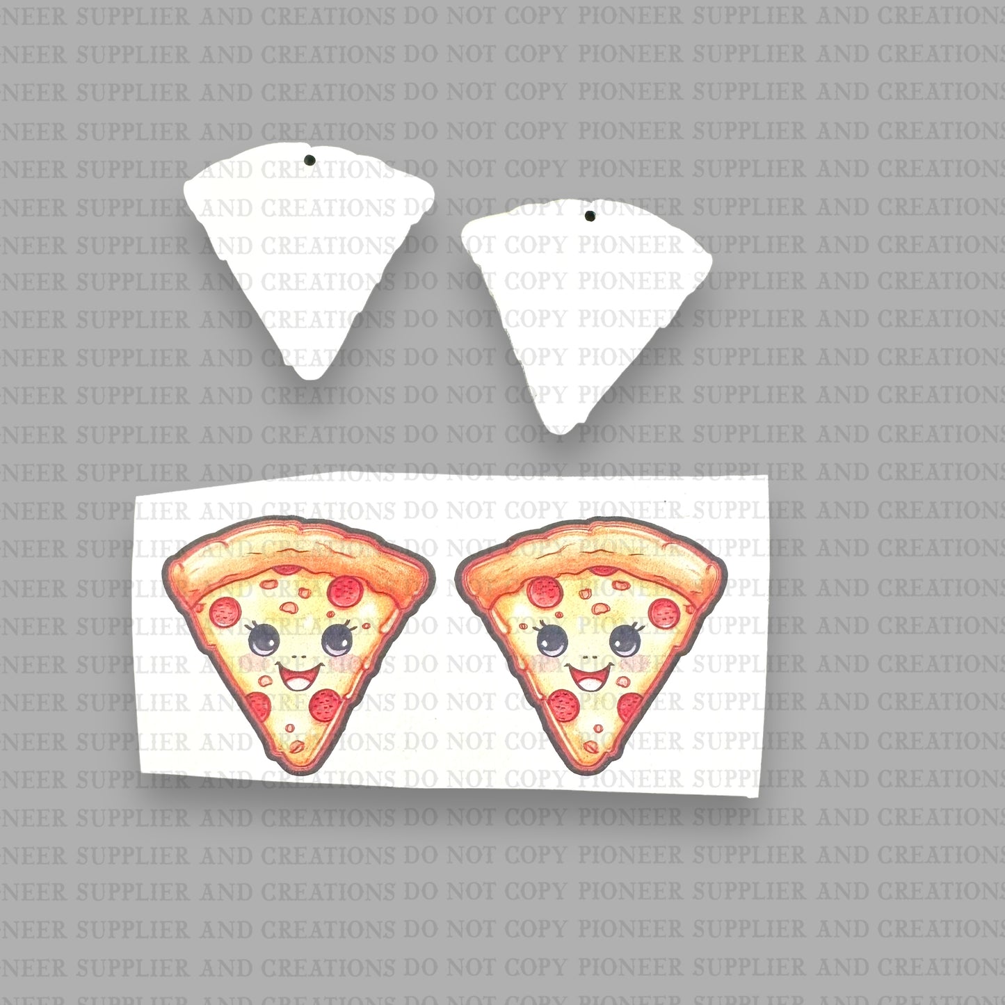 Happy Pizza Earring Sublimation Blanks Kit | Exclusive