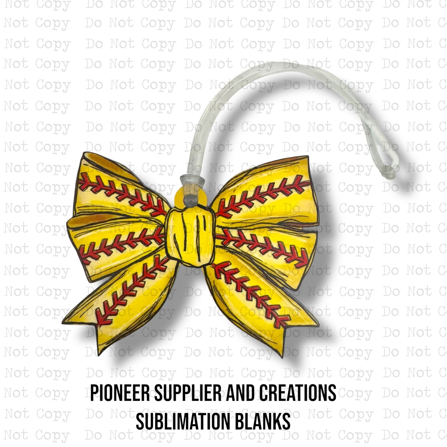 Sports Balls Bow Bag Tag Sublimation Blanks | Exclusive Monogram Moments