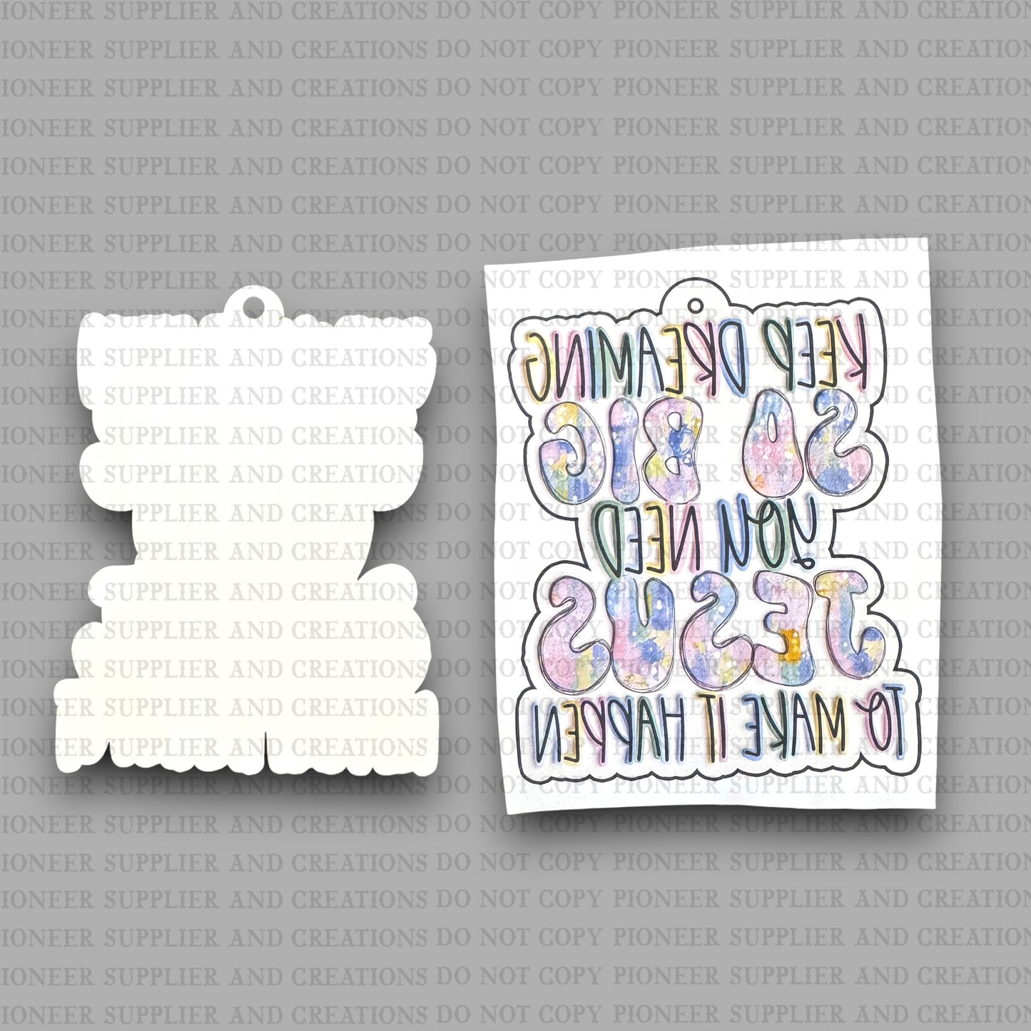 Keep Dreaming Car Charm Sublimation Blank | Exclusive Pixel Pop