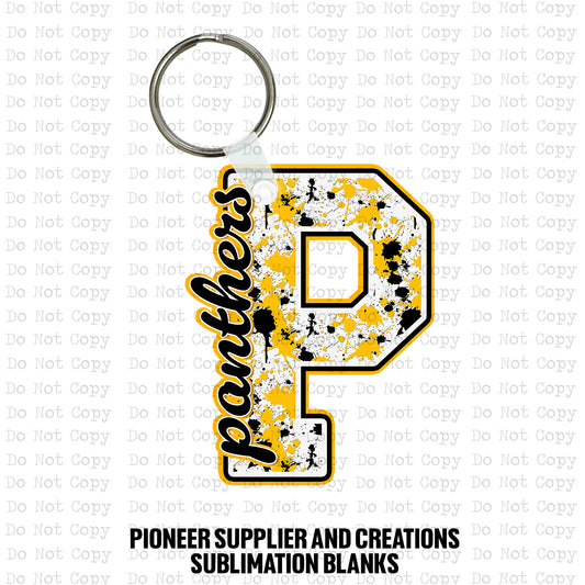 Custom Knox P Splatter Keychain Sublimation Blank Kit