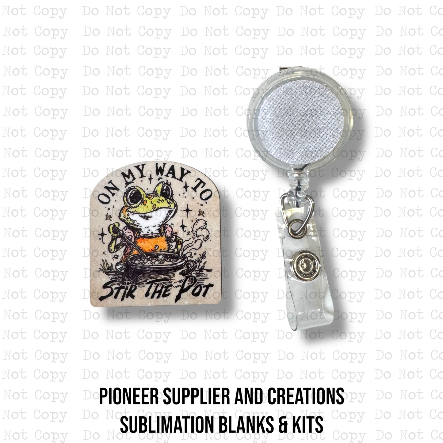 On My Way To Stir The Pot Badge Button Sublimation Blank