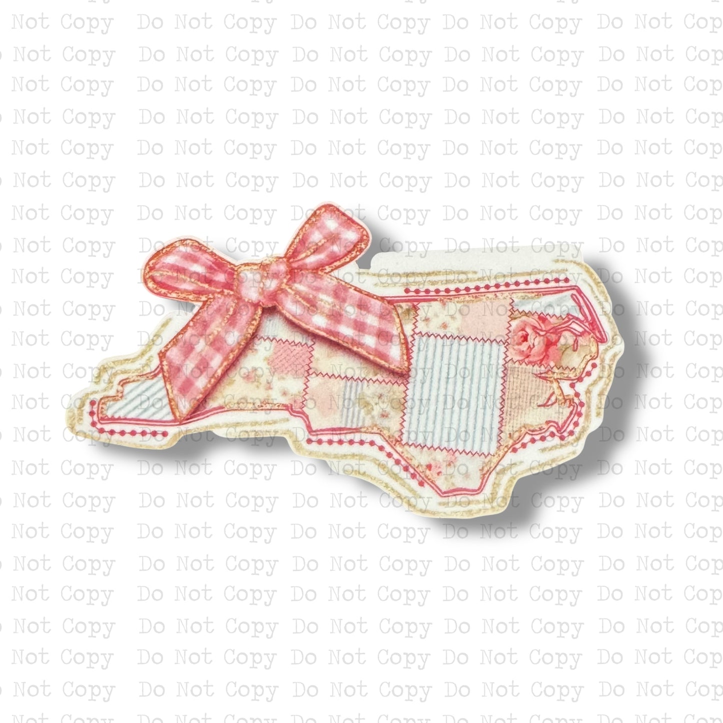 North Carolina Quilt Magnet Sublimation Blank | Exclusive Monogram Moments