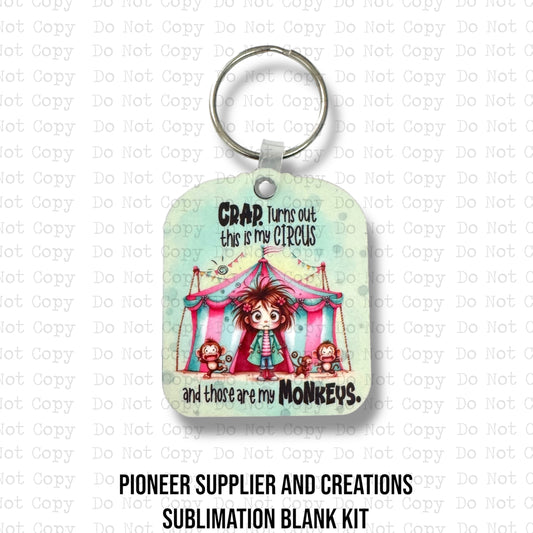 This Is My Circus Keychain Sublimation Blank Kit