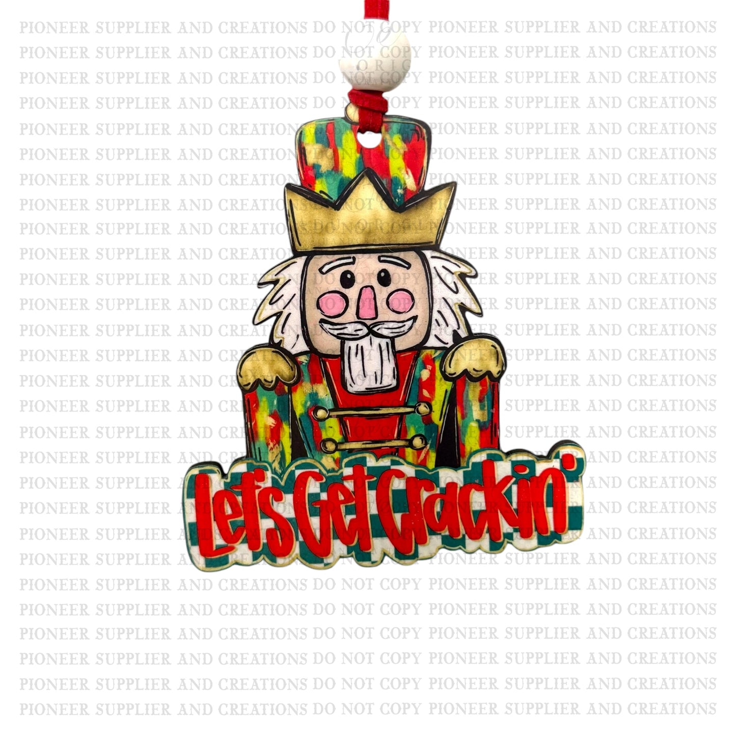 Lets Get Crackin Gold Foil Ornament Sublimation Blank | Exclusive Alicia Ray Art
