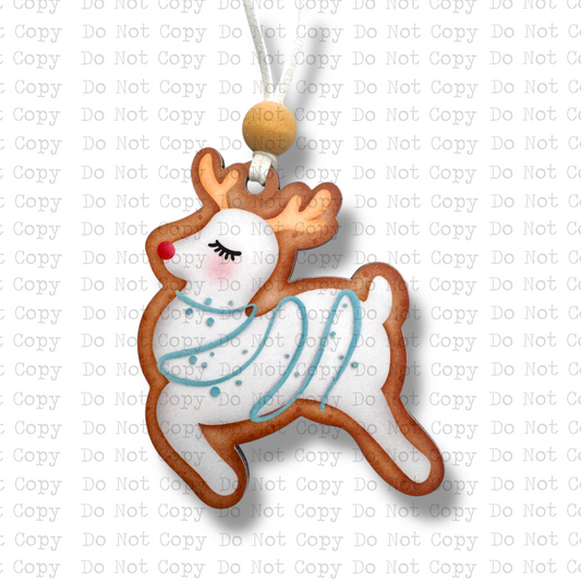 Reindeer Cookie Ornament Sublimation Blank