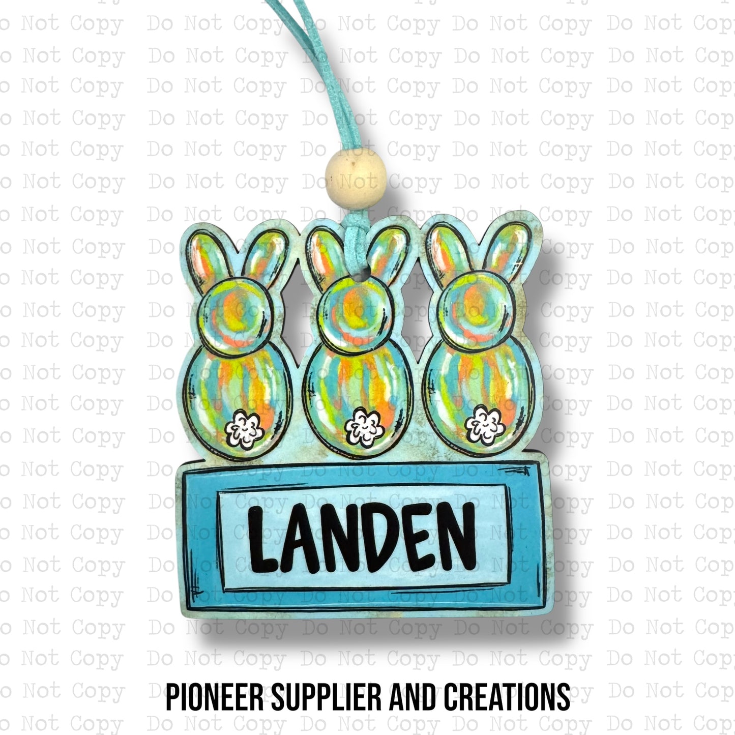 Boy Bunny Name Plate Bag Tag Sublimation Blanks