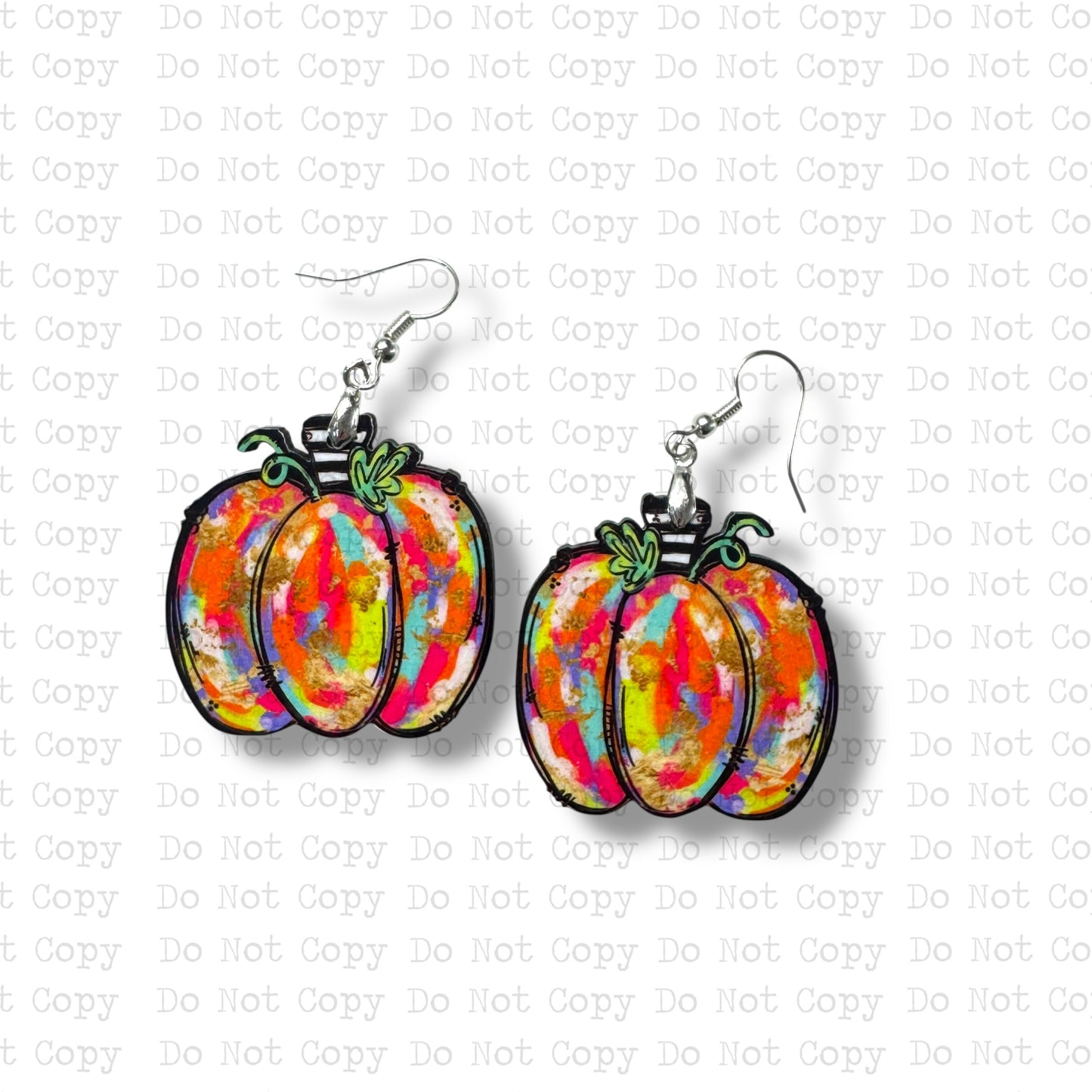 Painted Pumpkin Earring Sublimation Blank Kit