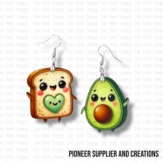 Avocado To My Toast Earring Sublimation Blanks Kit | Exclusive