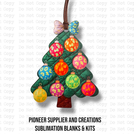 Patchwork Christmas Tree Ornament Sublimation Blank