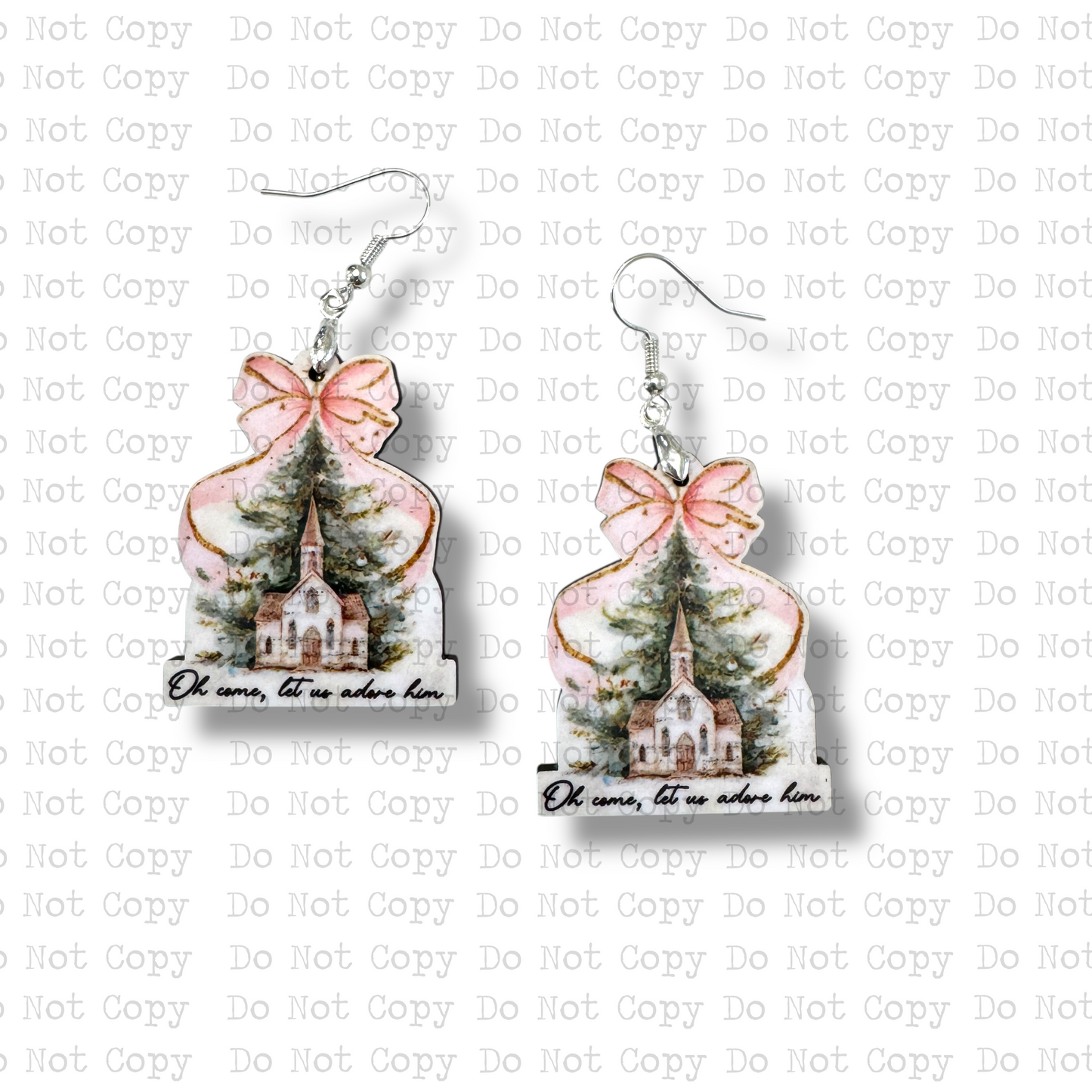 Adore Him Christmas Earring Sublimation Blank Kit