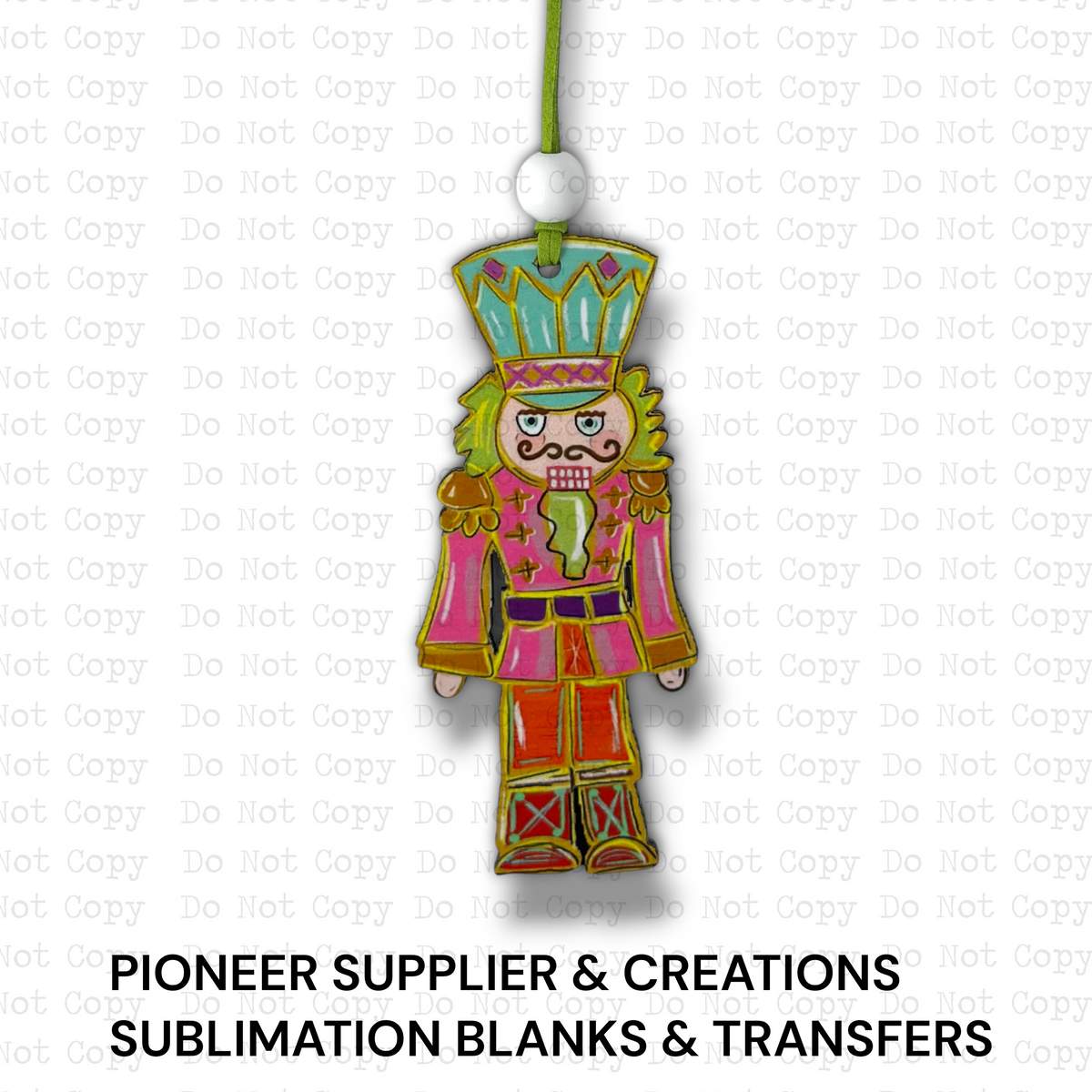 Teal Hat Nutcracker Ornament Sublimation Blank