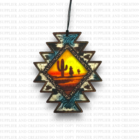 Aztec Sunset Air Freshener & Transfer Sublimation Blank Kit