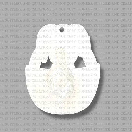 Bunny In Easter Basket Boy Tag Sublimation Blanks