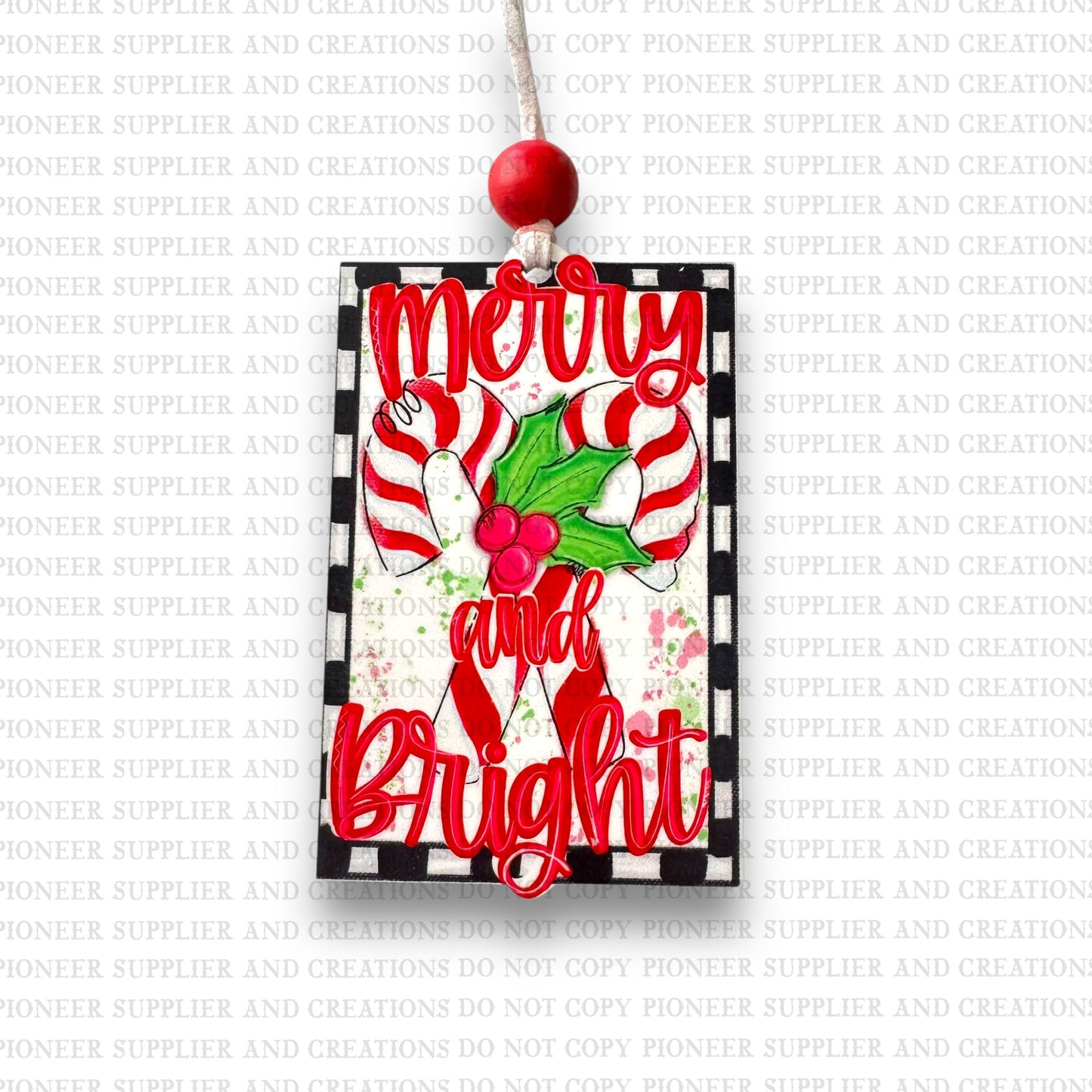 Merry And Bright Ornament Sublimation Blank | Exclusive Ruby Lou