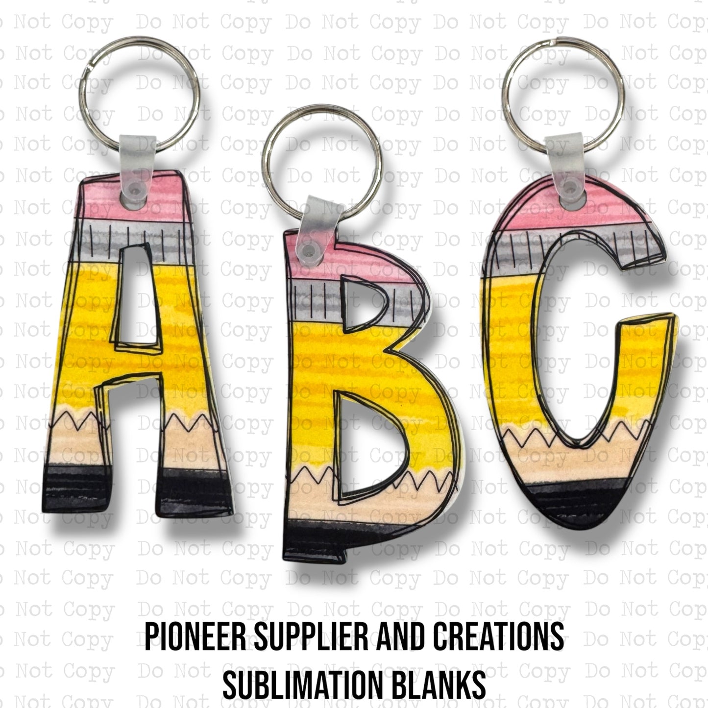 Alpha B Keychain Sublimation Blank | Exclusive Monogram Moments