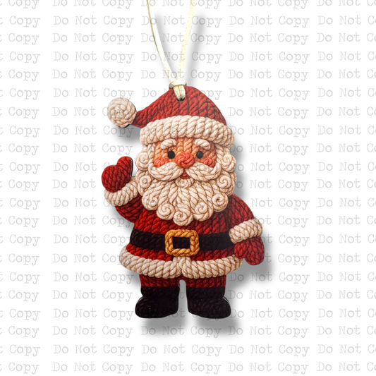 Santa Yarn Ornament Sublimation Blank