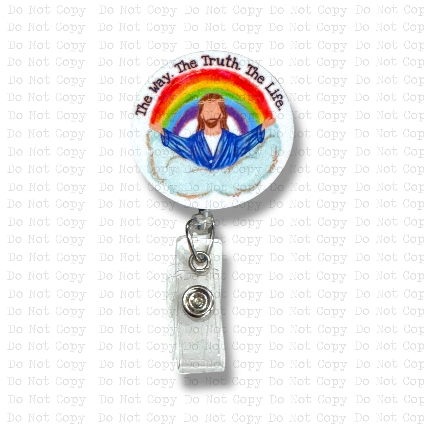 The Way The Truth The LIfe Badge Reel Sublimation Blank Kit