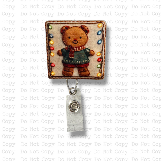 Bear Tapestry Badge Button Sublimation Blank | Set of 2