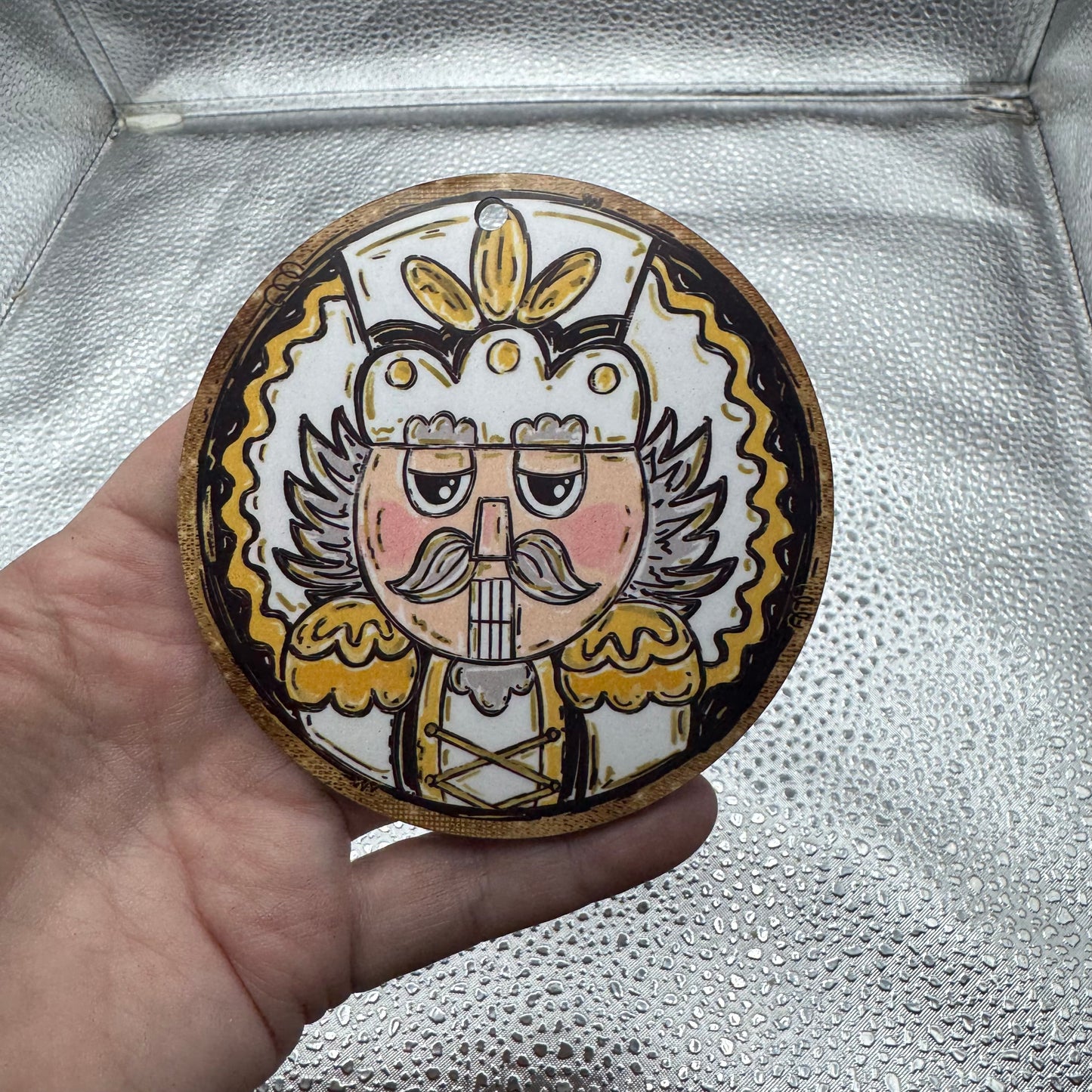 White Nutcracker Ornament Pressed Blank