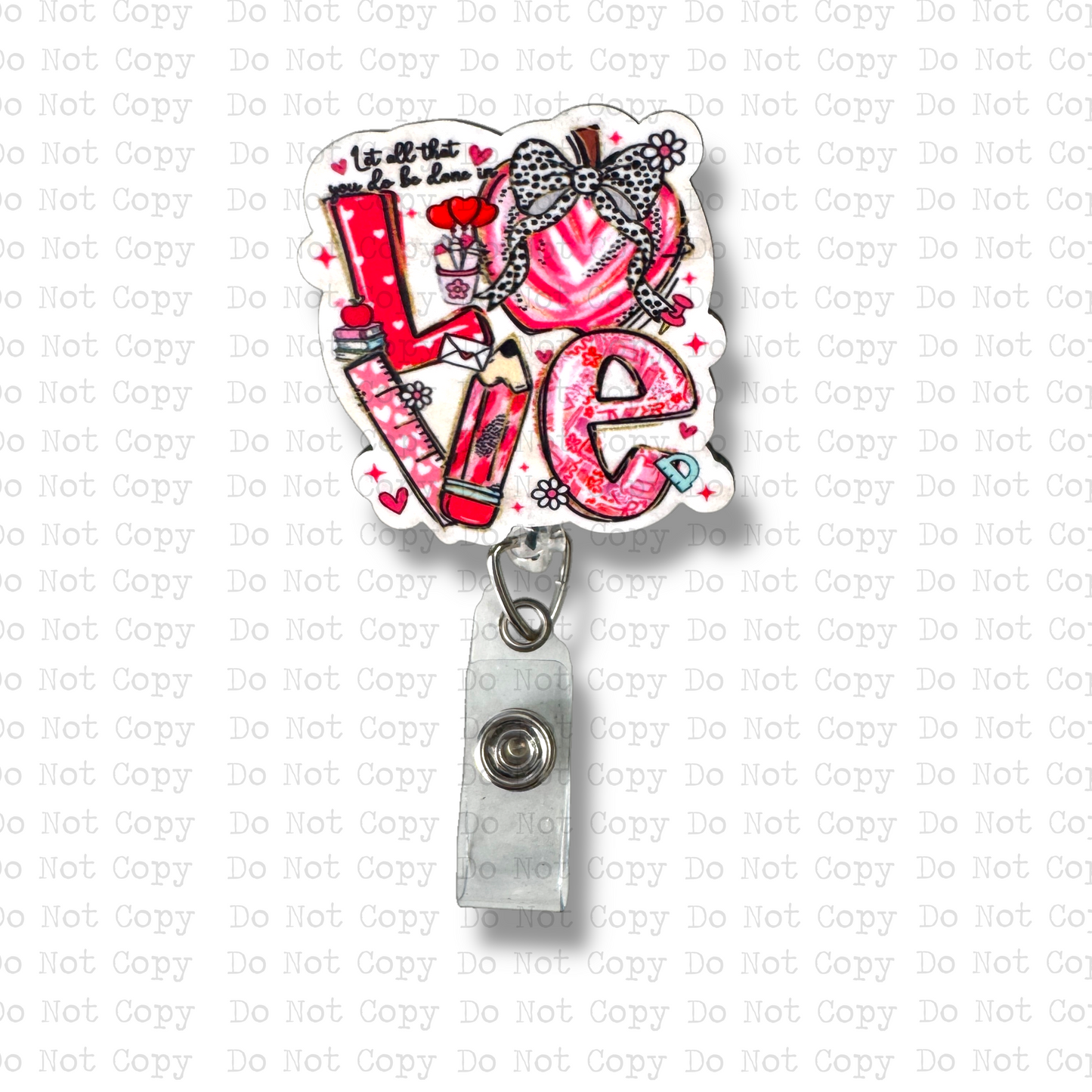 Teacher Valentine Badge Button Sublimation Blank | Set of 2