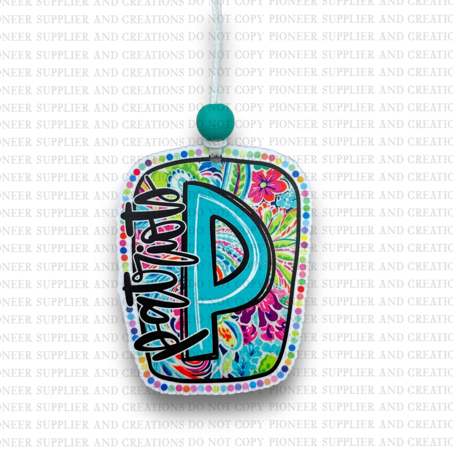 Patriots Scribble Paisley Mascot Car Charm Sublimation Blank