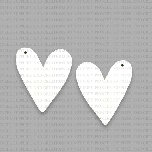 Red Gold Foil Heart Earring Sublimation Blanks | ARA