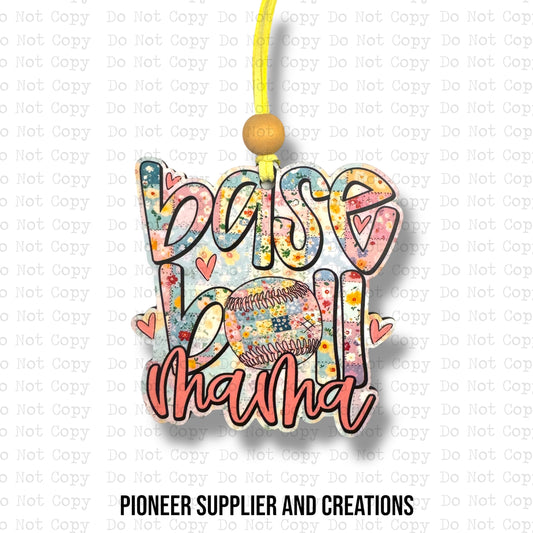 Baseball Mama Quilt Car Charm Sublimation Blank