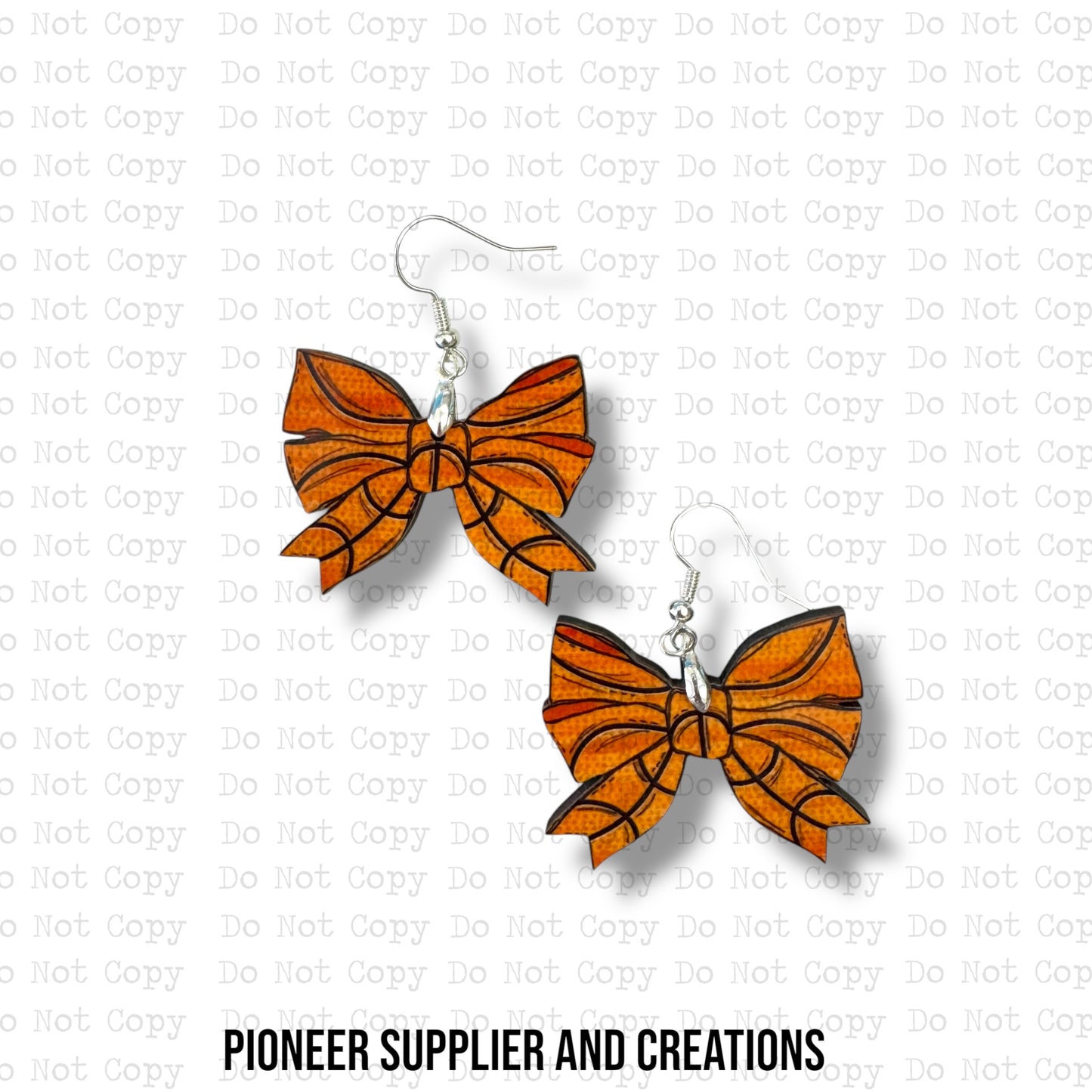 Sports Bow Earring Sublimation Blanks | Exclusive Monogram Moments