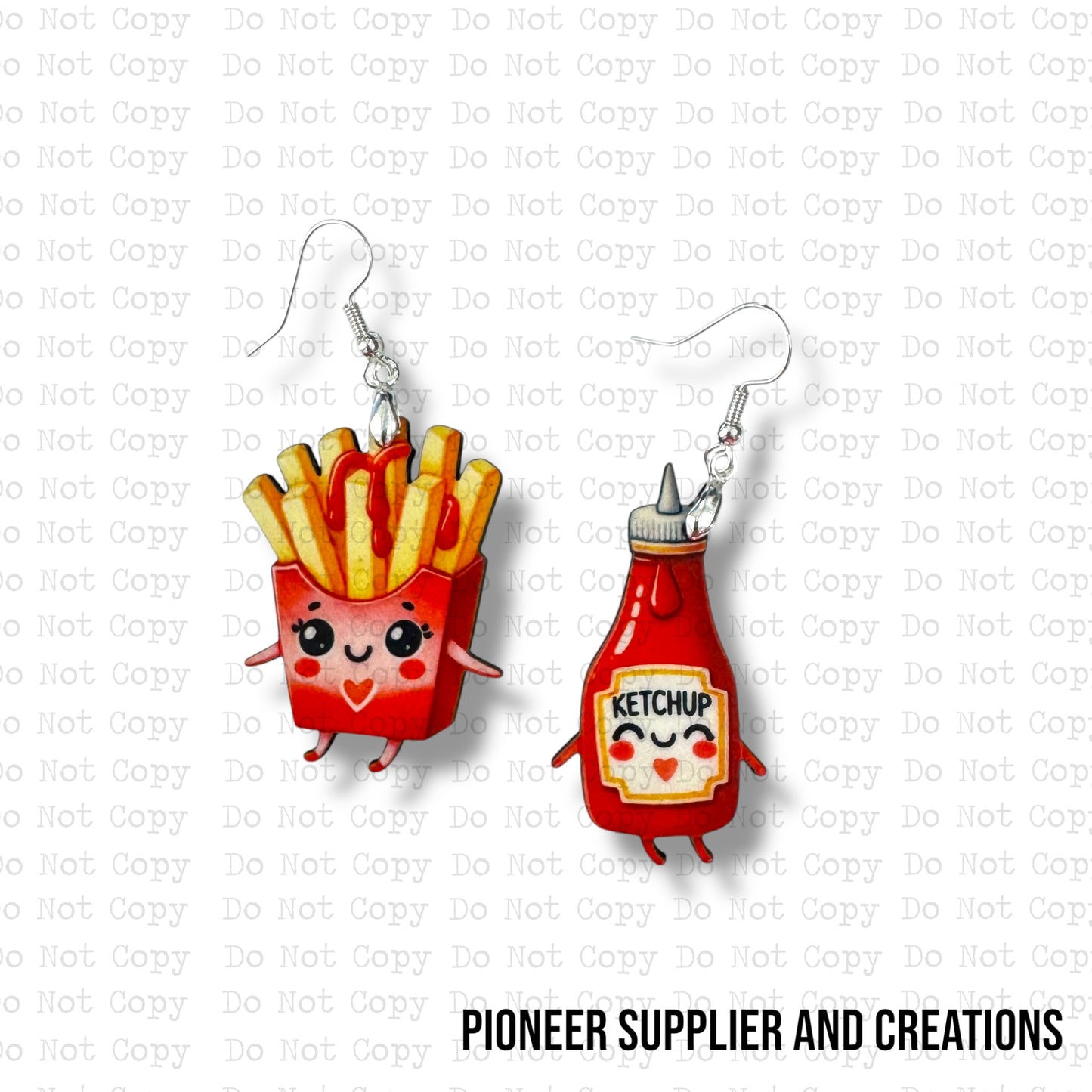 Ketchup To My Fries Earring Sublimation Blanks Kit | Exclusive