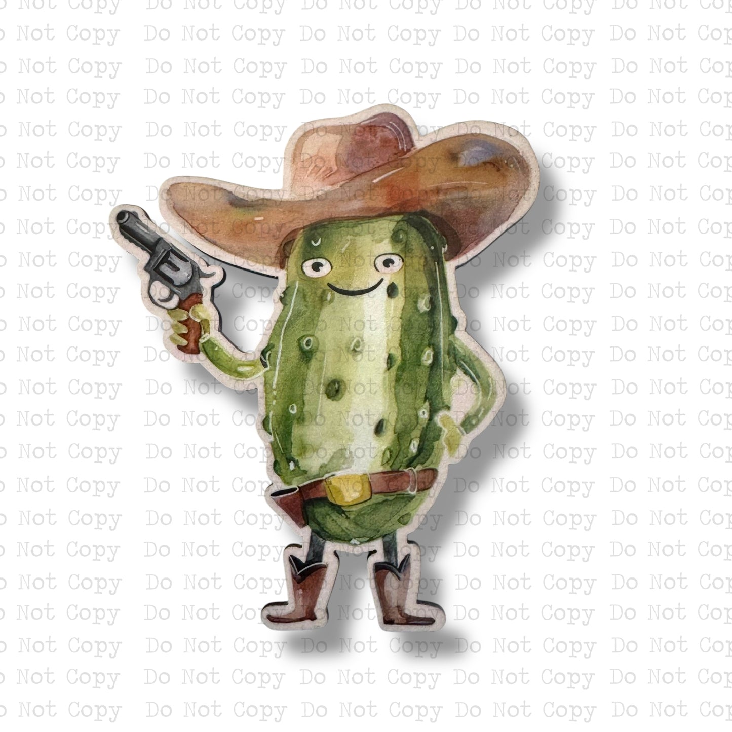 Pistol Pickle Lapel Pin Sublimation Blank | Exclusive