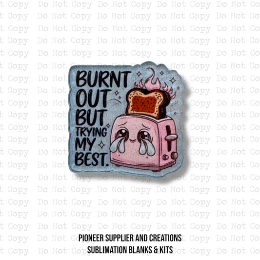 Burnt Out Lapel Pin Sublimation Blank Kit