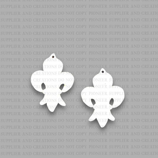 Mardi Gras Fleur de Lis Earring Sublimation Blanks | PP
