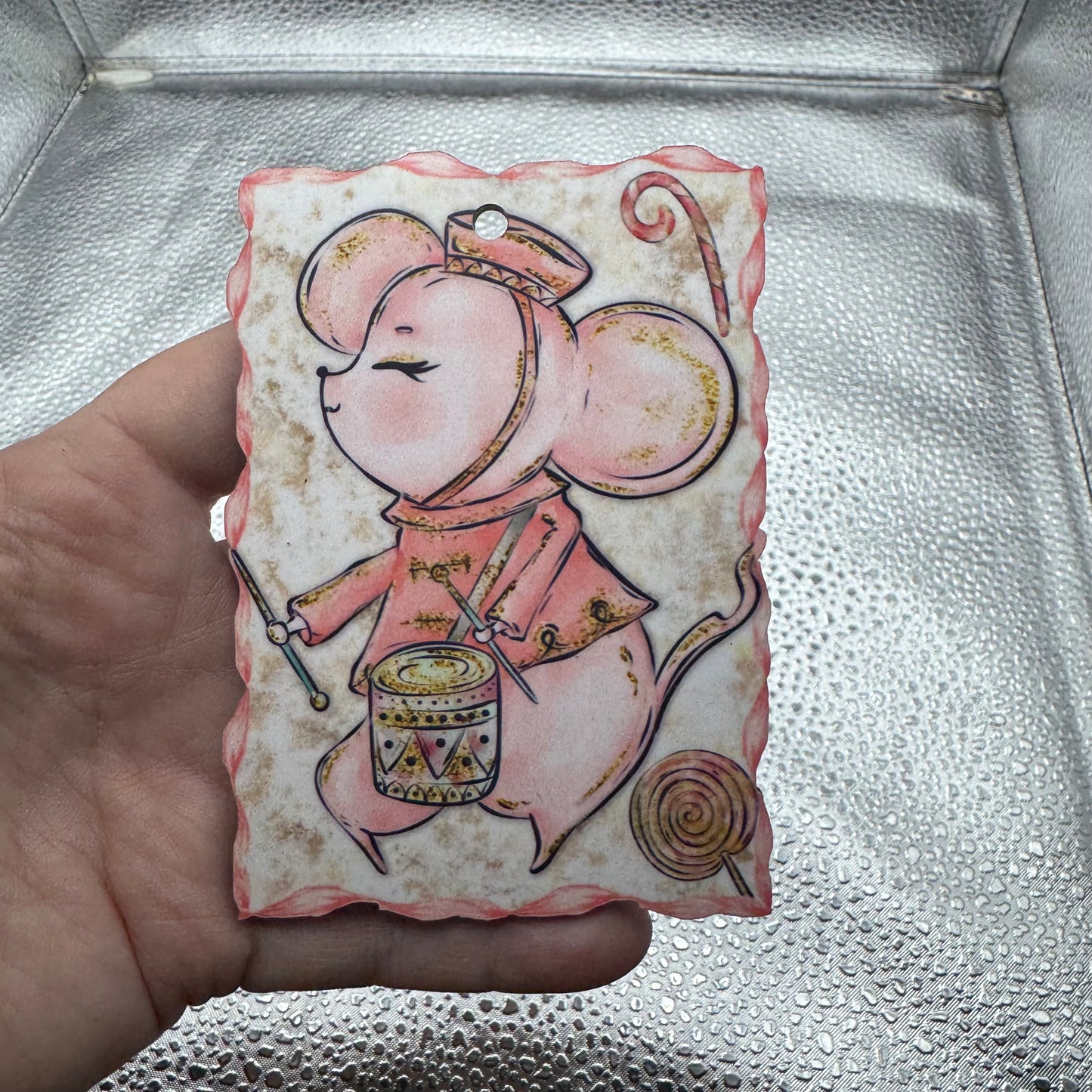Nutcracker Rectangle Mouse Ornament Pressed Blank