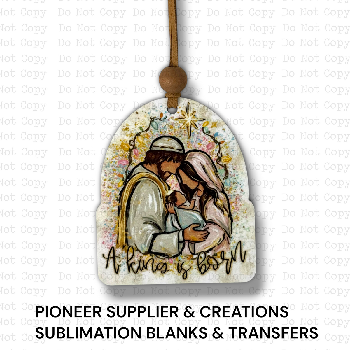 A King Is Born Ornament Sublimation Blank | SSD