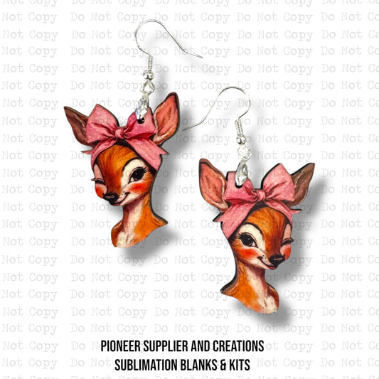 Sassy Deer Earring Sublimation Blank Kit