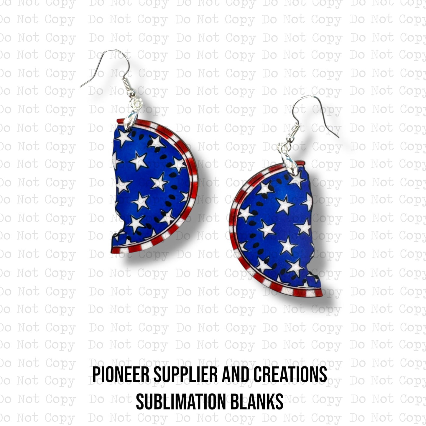 Patriotic Watermelon Earring Sublimation Blanks | Exclusive Pixel Pop