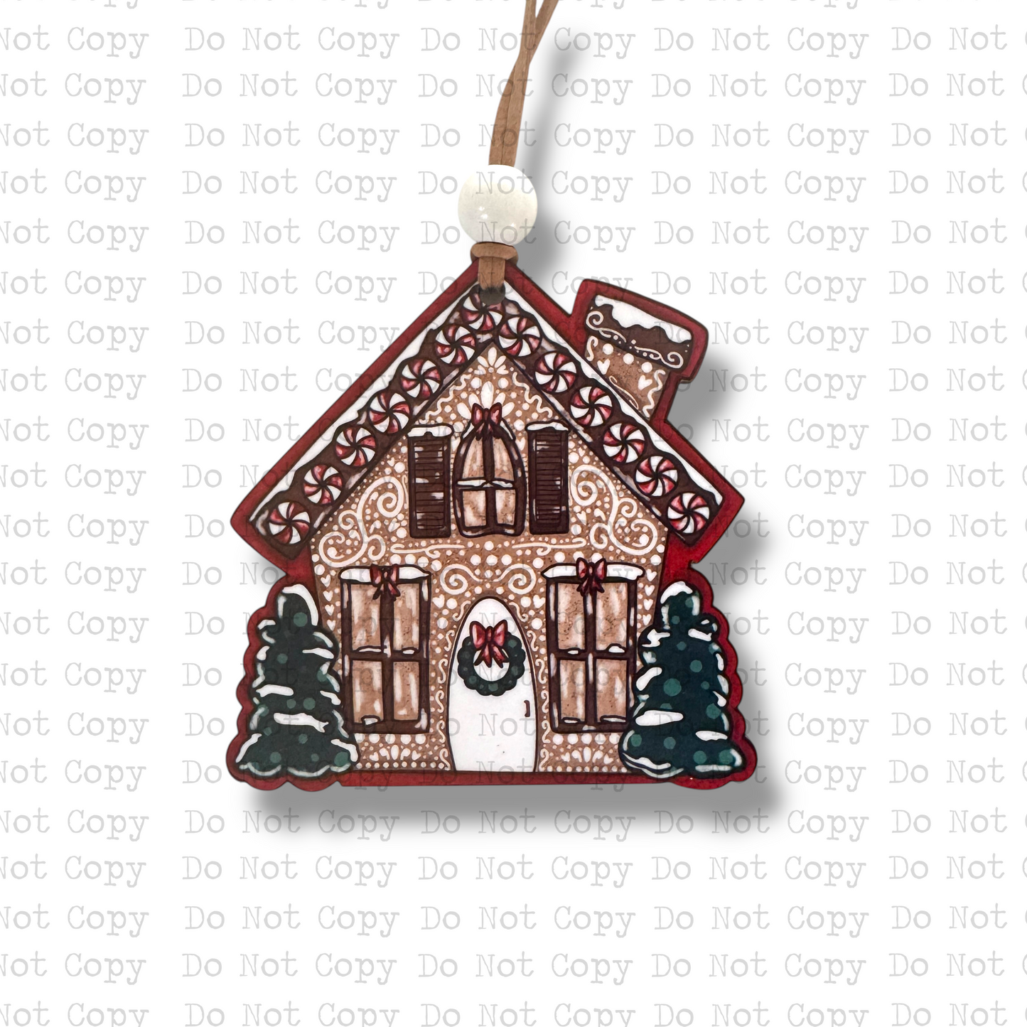 Classic Gingerbread HOuse Ornament Sublimation Blank