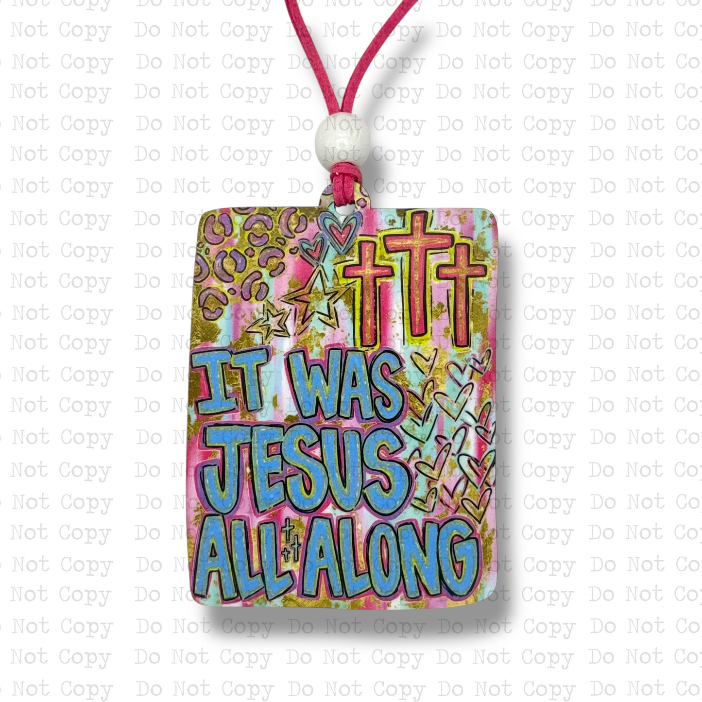 It Was Jesus Car Charm Sublimation Blank | ARA