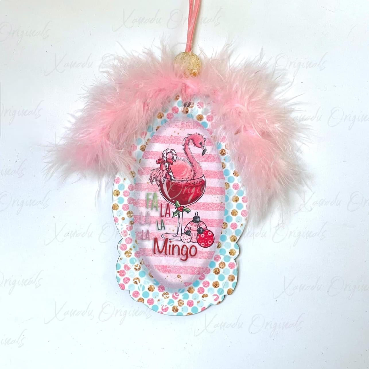 Fa La La La La Mingo Ornament Sublimation Blank