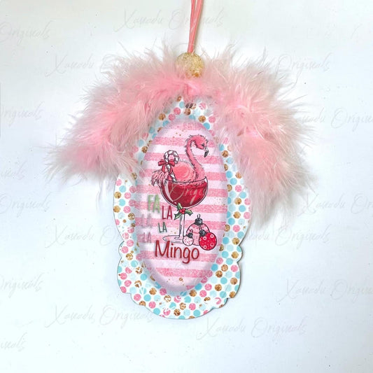 Fa La La La La Mingo Ornament Sublimation Blank