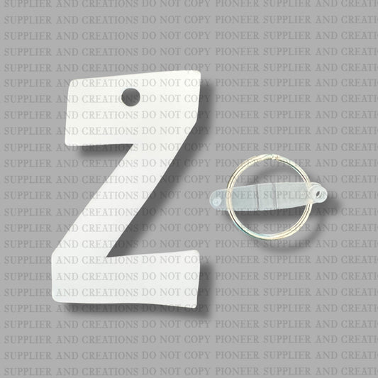 Alpha Z Keychain Sublimation Blank | Exclusive Monogram Moments