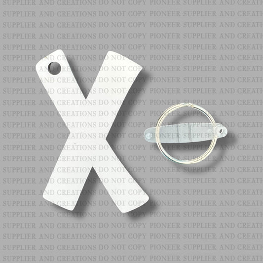 Alpha X Keychain Sublimation Blank  | Exclusive Monogram Moments
