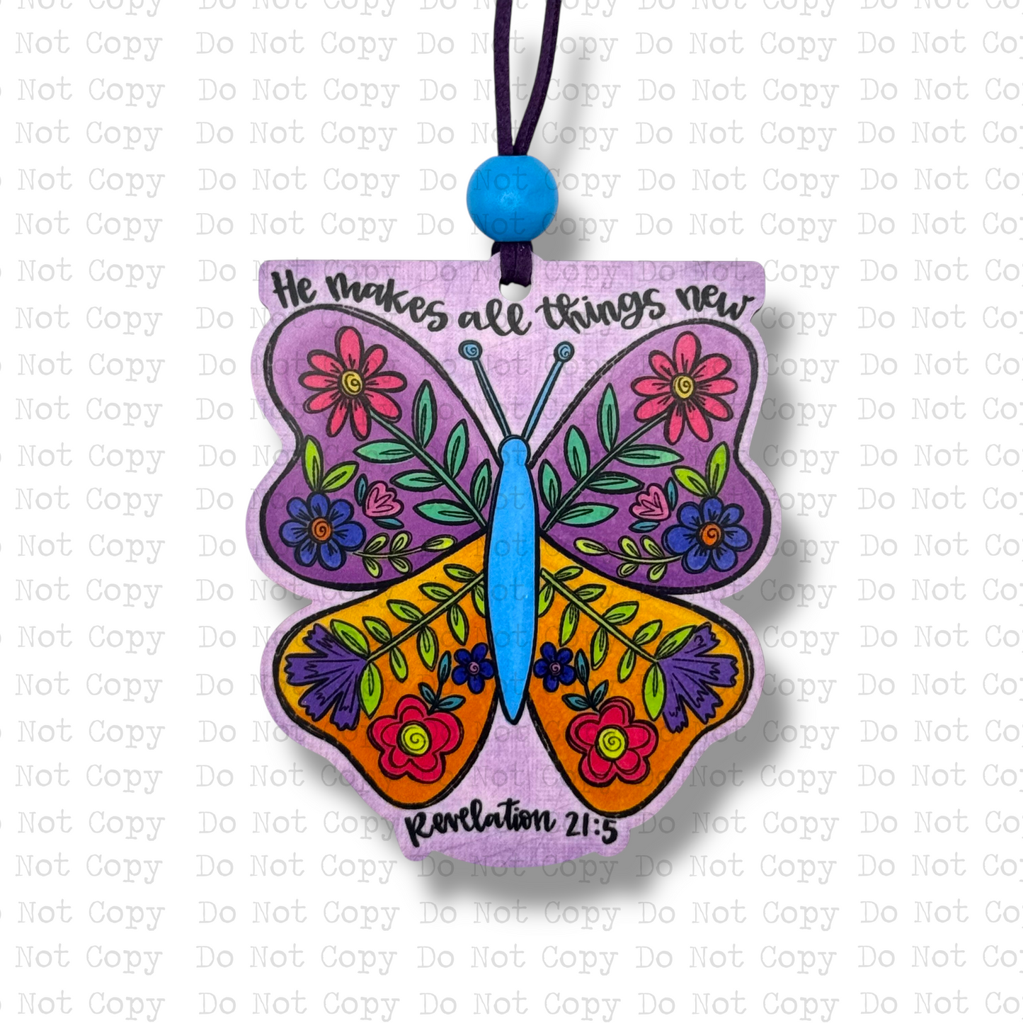 He Makes All Things New Car Charm Sublimation Blank | ARA