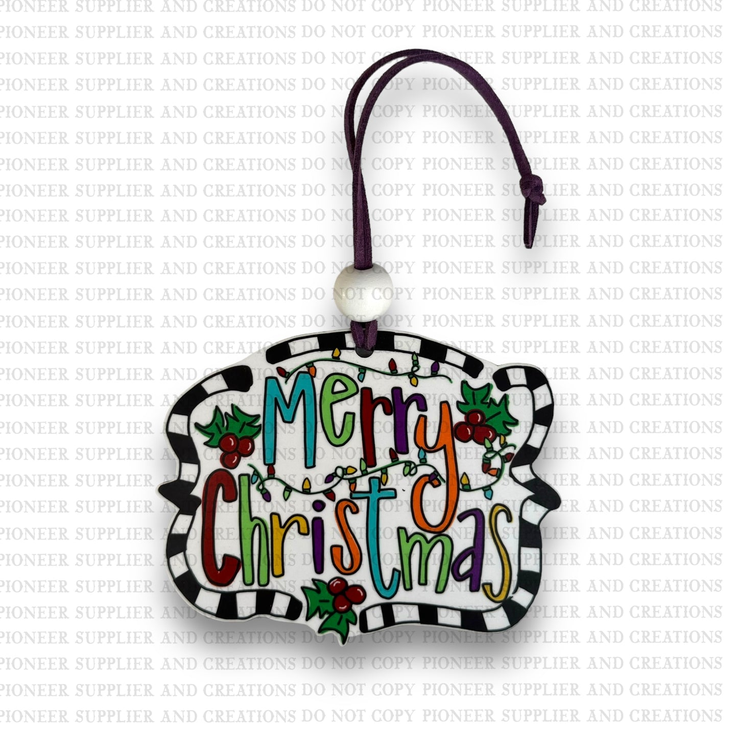 Merry Christmas Ornament Sublimation Blank