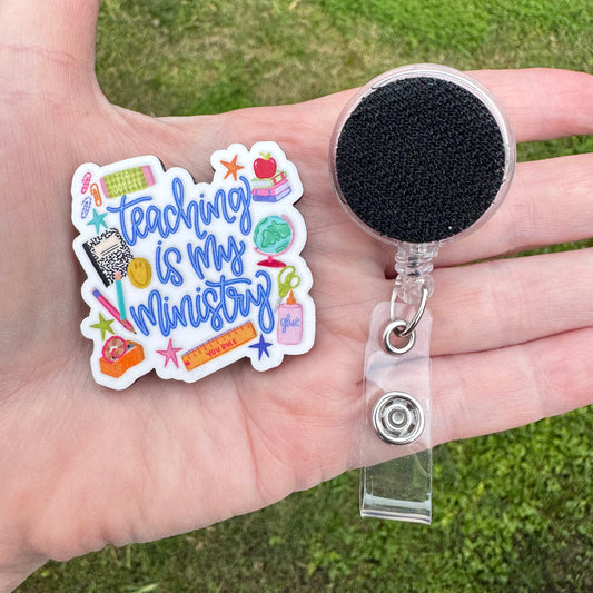 Teaching Is My Ministry Badge Button Sublimation Blank | Set of 2 TCC