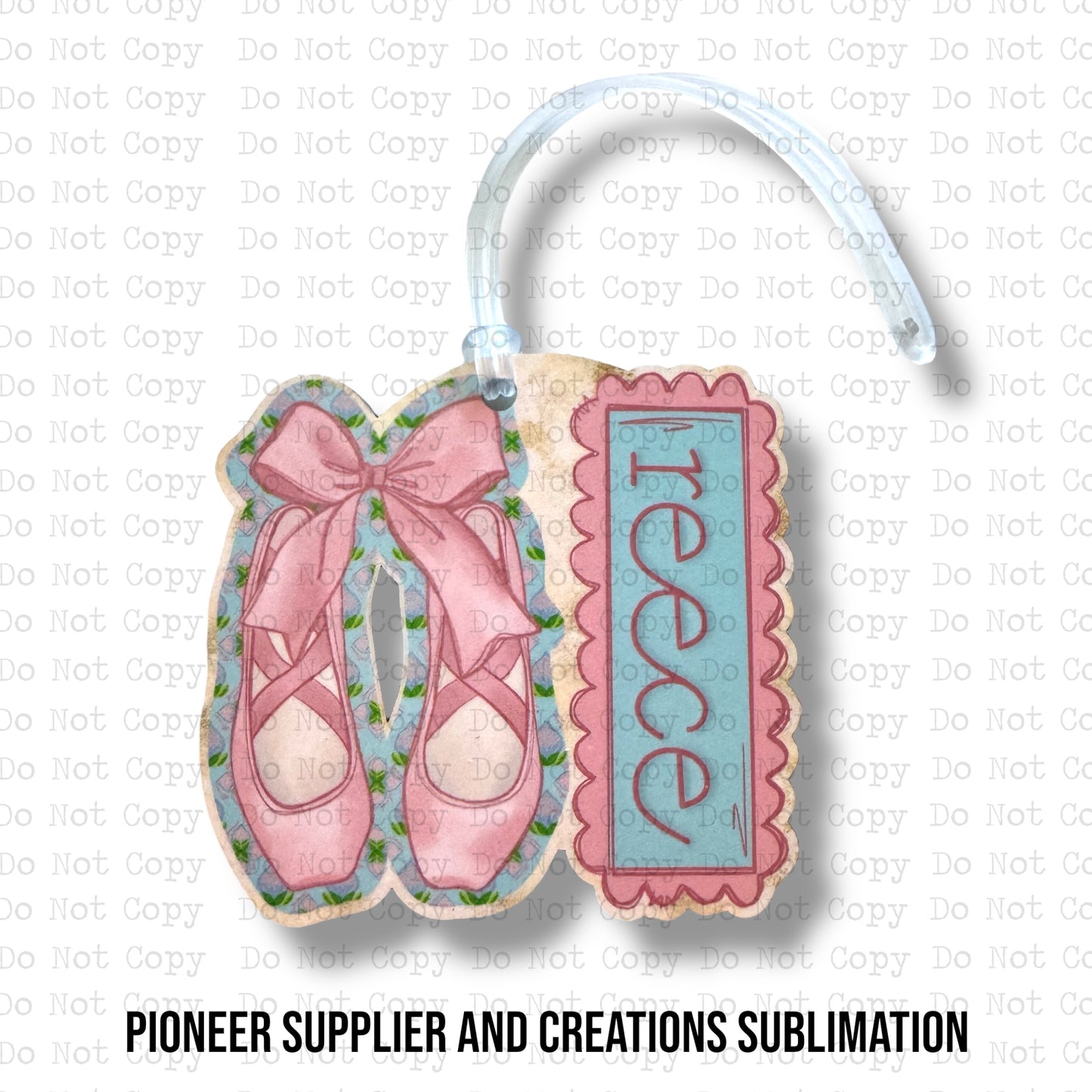 Ballet Shoes Name Patch Bag Tag Sublimation Blank Kit
