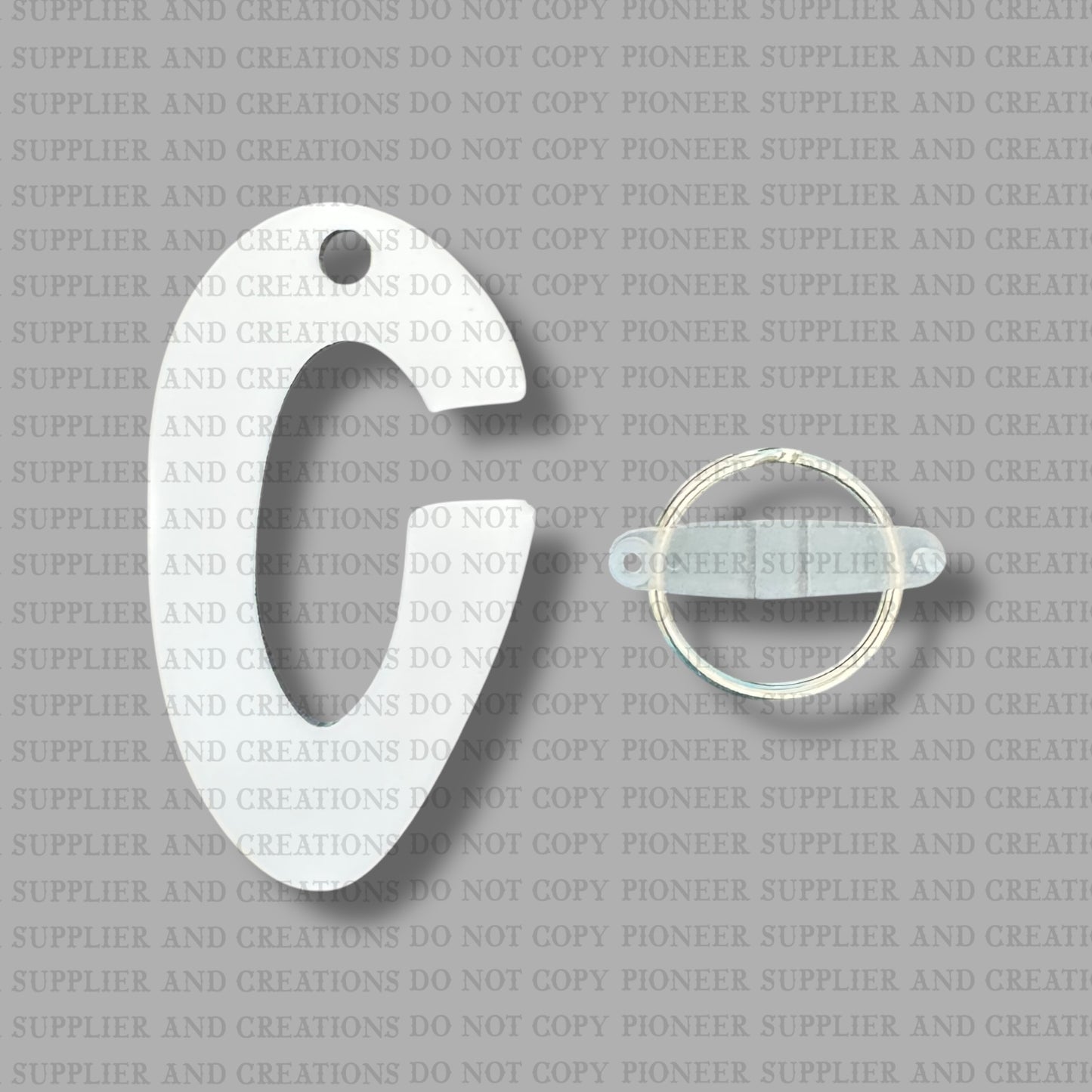 Alpha C Keychain Sublimation Blank | Exclusive Monogram Moments