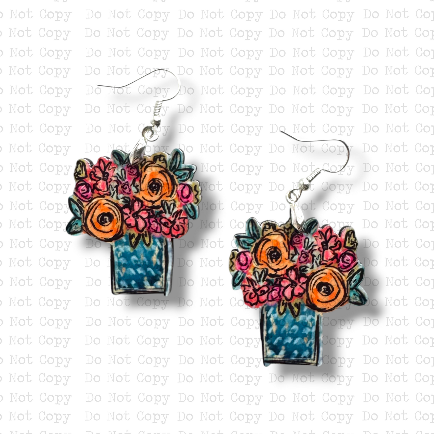 Flower Jar Earring Sublimation Blank Kit | ARA