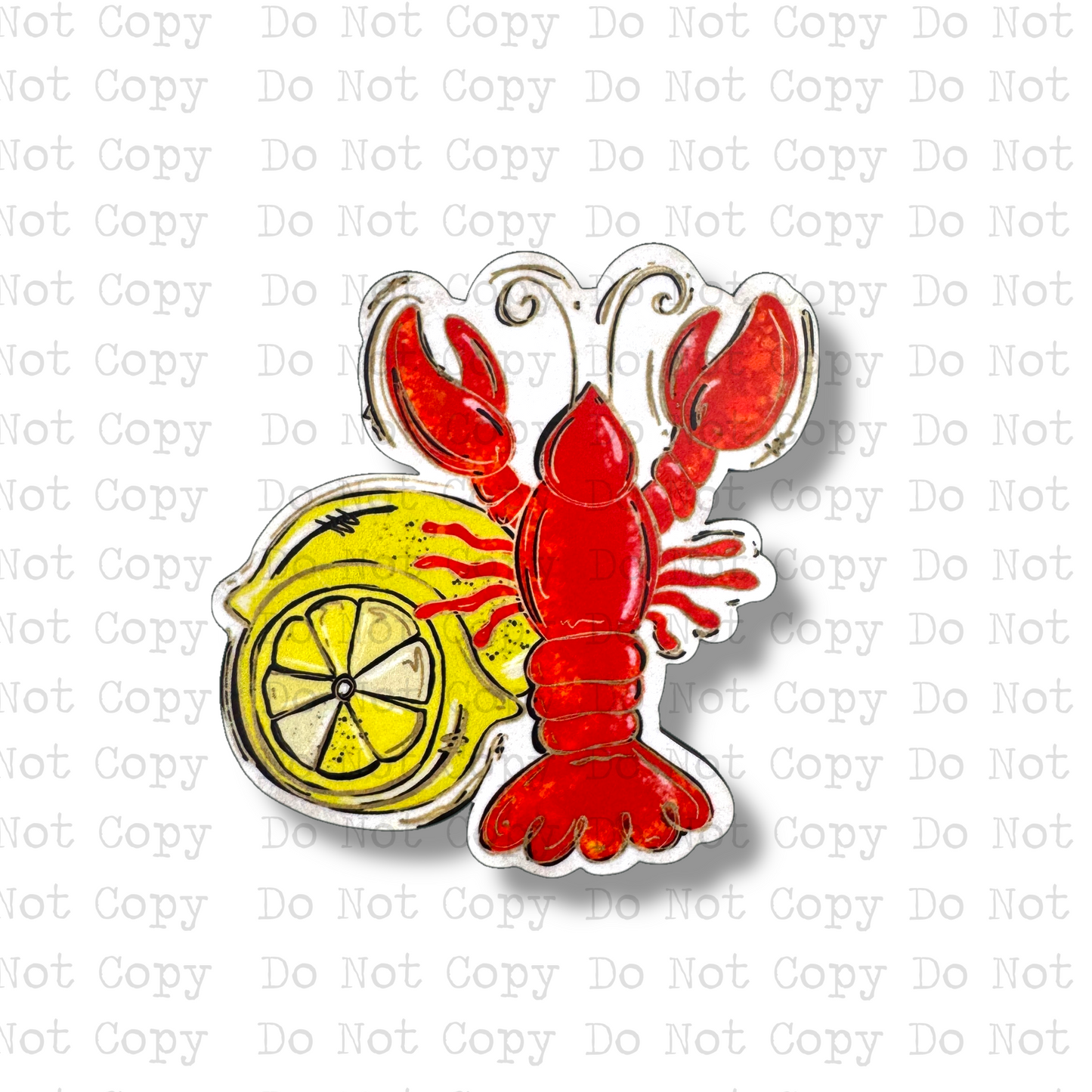 Lemon Crawfish Magnet Sublimation Blank Kit