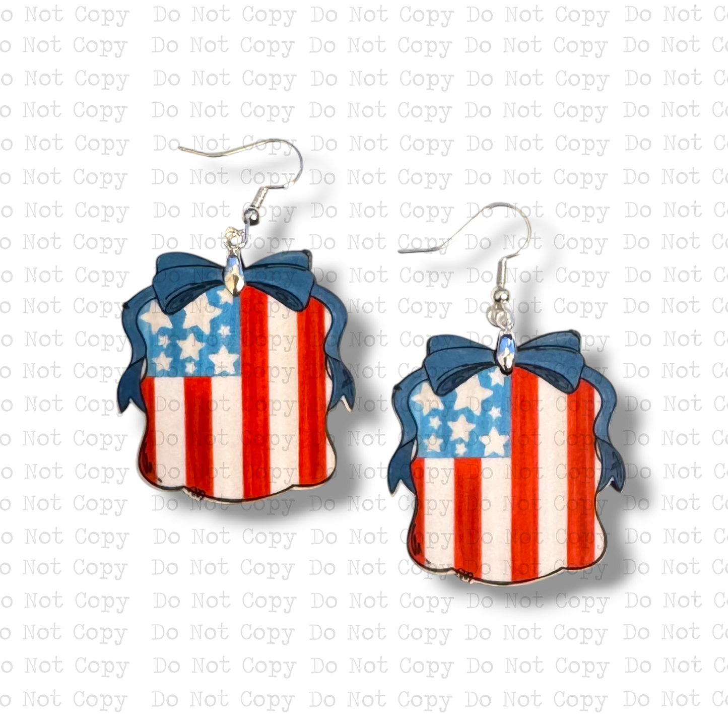 Coquette Flag Frame Earring Sublimation Blank Kit | J&CD